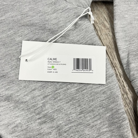 Johnny Was • Calme Heather Grey Zip Up Micro Modal Hoodie - Picture 2 of 6